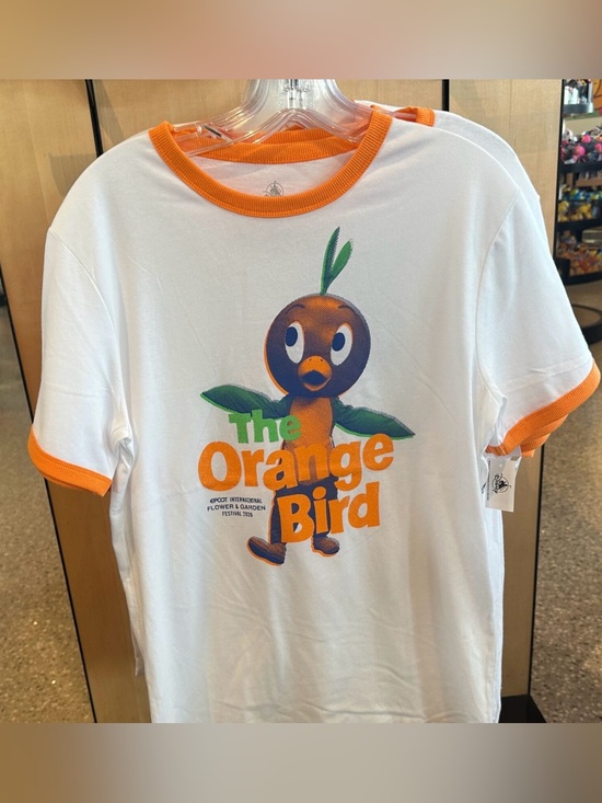 Disney Tops - Disney Parks 2026 EPCOT Flower Garden Festival Orange Bird Ringer Shirt Retro